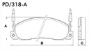 [PD318A.0332] FRASLE PASTILLA EJE DELANT. 18.25MM  /RENAULT TRAFIC 1400 - 2000 / RODEO - MICROBUS 84> 