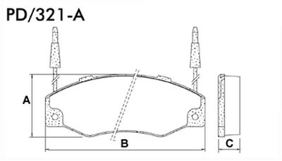 FRASLE PASTILLA EJE DELANT. 17MM  /RENAULT 21 GTX - TXE 90> 