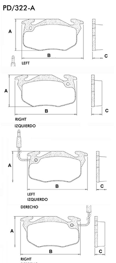 FRASLE PASTILLA EJE DELANT. 17.70MM  /PEUG 106-205-306-405  //  CITROEN SAXO - XANTIA - AURA  /RENAULT CLIO - EXPRESS - FUEGO - CHAMADE