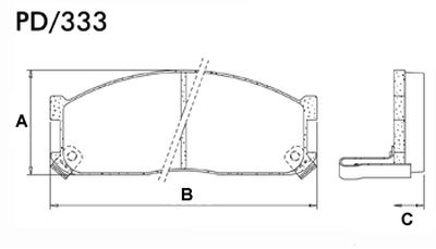 FRASLE PASTILLA EJE DELANT. 15MM  /KIA MOTORS BESTA - FURGON SIST.IMPORTADO / MAZDA 