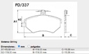 [PD337.0332] FRASLE PASTILLA EJE DELANT. 16.20MM  /VW GOLF 1.8 2.0 GTI - PASSAT 2.8 