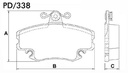 [PD338.0332] FRASLE PASTILLA EJE DELANT. 18MM  /PEUG 205 93> // RENAULT 19 93> 21 90> CLIO 99> 