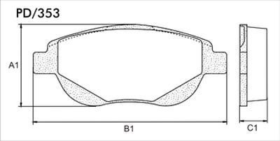 FRASLE PASTILLA EJE DELANT. 19MM  /CITROEN C4 PALLAS - C4 VTS 97> // SIST.BOSCH 