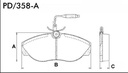 [PD358A.0332] FRASLE PASTILLA EJE DELANT. 18.70MM  /FIAT DUCATO 95> SIST.GIRLING  /PEUG BOXER 1.9D / 2.5D 96>