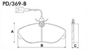 [PD369B.0332] FRASLE PASTILLA EJE DELANT. 19.50MM  /FIAT DUCATO 2.5 00> // SISTEMA GIRLING 