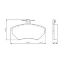 [PD413.0332] FRASLE PASTILLA EJE DELANT.16MM  /AUDI - SEAT - VOLKSWAGEN 