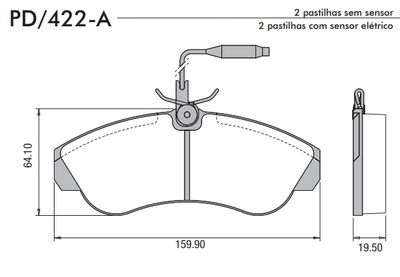 FRASLE PASTILLA EJE DELANT. 19.50MM  /CITROEN JUMPER 27/31/35  /FIAT DUCATO 2.5 TURBO MAXI 95/97