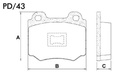 [PD43.0332] FRASLE PASTILLA EJE DELANT. 18.50MM  /VW GOL 1.0 1.6 94/95 - SAVEIRO PARATTI 1.6 94/95  /SENDA 1.6 94  //  SIST.TEVES