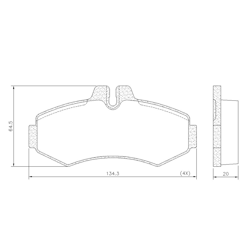 FRASLE PASTILLA EJE DELANT. 18MM  /M.BENZ VITO 99> 