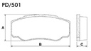 [PD501.0332] FRASLE PASTILLA EJE TRASERO 19.10MM  /CITROEN JUMPER 01> // FIAT DUCATO 01> 