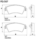 [PD507.0332] FRASLE PASTILLA EJE DELANT. 18MM  /PEUGEOT 206 02> 