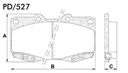 [PD527.0332] FRASLE PASTILLA EJE DELANT. 17MM  /TOYOTA HYLUX 05> 