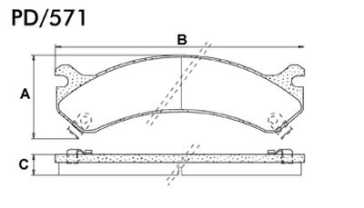 FRASLE PASTILLA EJE DELANT. 18.20MM  /CHEVROLET SILVERADO 1500 - 2500 - 3500 01> 