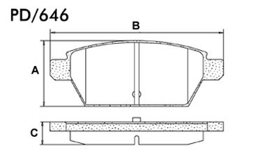 FRASLE PASTILLA EJE TRASERO 14.40MM  /FORD MONDEO MK IV 07/12 