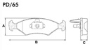 [PD65.0332] FRASLE PASTILLA EJE DELANT. 18MM  /FIESTA 1.4 BRASIL 97/99 - 1.6 BRASIL 99>  /MAZDA 121 96>  // SISTEMA TEVES