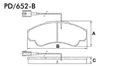 FRASLE PASTILLA EJE DELANT. 18.30MM  /CITROEN JUMPER 2.8  // FIAT DUCATO 2.3 - 2.8  /PEUG BOXER 2.2 - 2.8