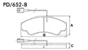 [PD652B.0332] FRASLE PASTILLA EJE DELANT. 18.30MM  /CITROEN JUMPER 2.8  // FIAT DUCATO 2.3 - 2.8  /PEUG BOXER 2.2 - 2.8