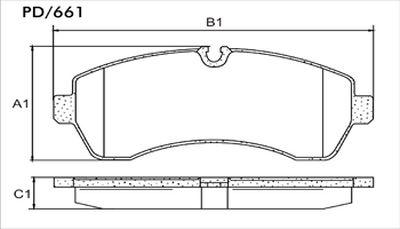 FRASLE PASTILLA EJE DELANT. 20.30MM  /M.BENZ SPRINTER 515 12> 