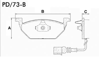FRASLE PASTILLA EJE DELANT. 19.50MM  /GOLF - POLO 04/02  //  AUDI A3 02> 