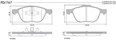 FRASLE PASTILLA EJE DELANT. 17.30MM  /FORD ECOSPORT AUTOMATICA 09> FOCUS II 08> 