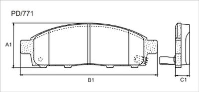 FRASLE PASTILLA EJE DELANT. 16MM  /MITSUBISHI L-200 TRITON 08> 