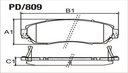 [PD809.0332] FRASLE PASTILLA  EJE DELANT. 17.90MM  /HONDA CR-V 07/11 