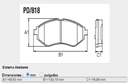 [PD818.0332] FRASLE PASTILLA EJE DELANT. 16.90MM  /CHEVROLET AVEO 
