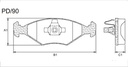 [PD90.0332] FRASLE PASTILLA EJE DELANT. 17MM  /FIAT PALIO ELX - FIRE - WEEKEND - SIENA ELX 1.4 10> 