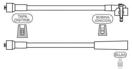 PRESTOLITE CABLE BUJIA GOL GLI 1.6I-1.8I 1997> CONEX-FORD C.GOMA