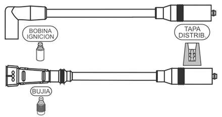PRESTOLITE CABLE BUJIA QUANTUM 1.8 2.0 1990> CAP.CHAPA