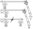 [1235.0648] PRESTOLITE CABLE BUJIA DAIHATSU CHARADE GTI 12V 1.0I 87/93