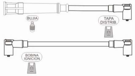PRESTOLITE CABLE BUJIA BMW 316-318-518E 1980-1987