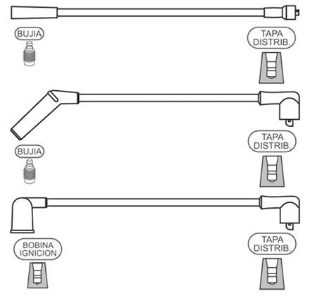 PRESTOLITE CABLE BUJIA DAEWOO MATIZ 800 I 0.8 1998>