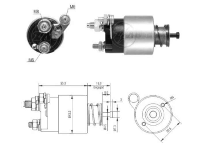 ZM SOLENOIDE ECOSPORT - KA - FIESTA 12V  
