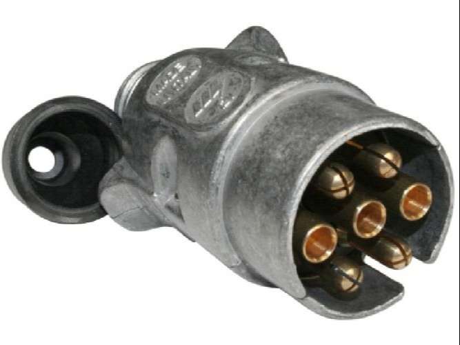 NOSSO ENCHUFE P/ACOPLADO 12V FICHA MACHO 5/7 SALIDAS ALUMINI  