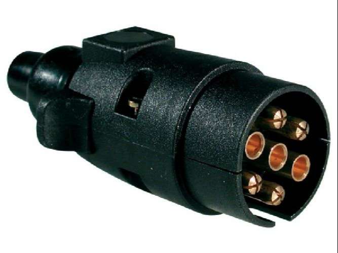NOSSO ENCHUFE P/ACOPLADO 12V FICHA MACHO 7 SALIDAS TERMOPLAS  / CONTACTOS PLANOS 
