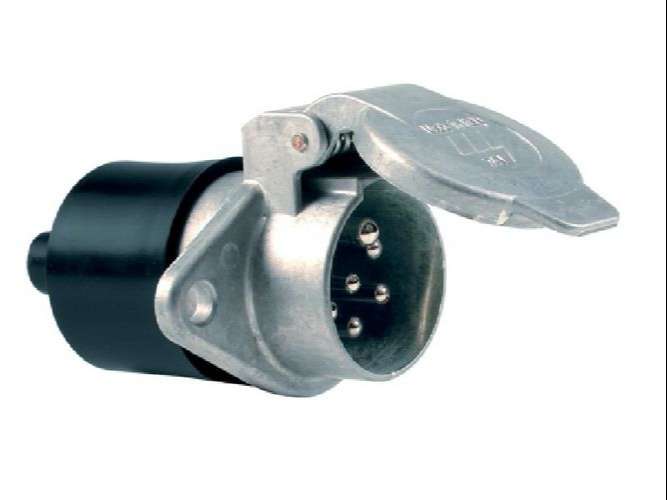 NOSSO ENCHUFE P/ACOPLADO 24V FICHA MACHO 5/7 SALIDAS ALUMINI  