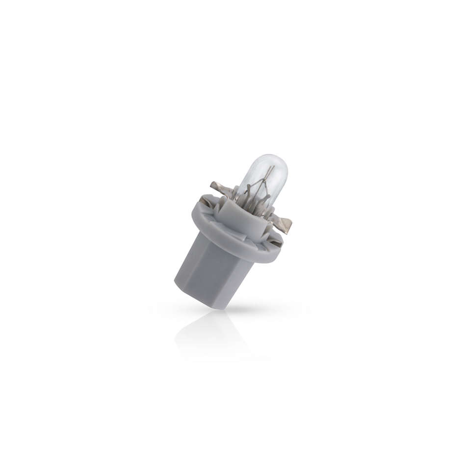 PHILIPS LAMPARA Y PORTAL.TABLERO 24V 1.2W BAX8.5D BASE GRIS