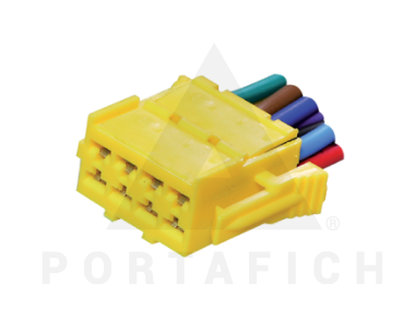 PORTAFICH FICHA 8 VIAS TACOGRAFO AMARILLO LINEA PESADA  