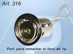 PORTAFICH PORTALAMPARA UNIV. PARA REMACHAR FARO 1 POLO  