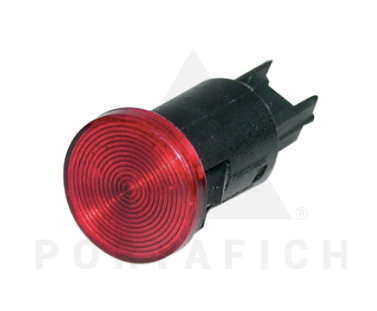 PORTAFICH PORTALAMPARA LUZ PILOTO ROJO  