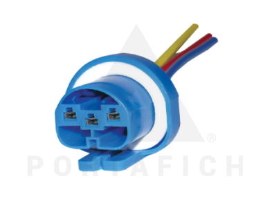 PORTAFICH FICHA 3 VIAS LAMPARA 9004-9007  