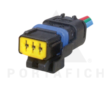 PORTAFICH FICHA 3 VIAS MOTOR ALTURA OPTICA P 206  