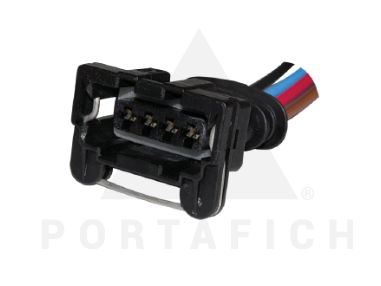 PORTAFICH FICHA 4 VIAS MOTOR PASO A PASO-BOBINA PEUGEOT  