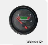 REIMOTOR VOLTIMETRO NEGRO 12V ARO 52MM